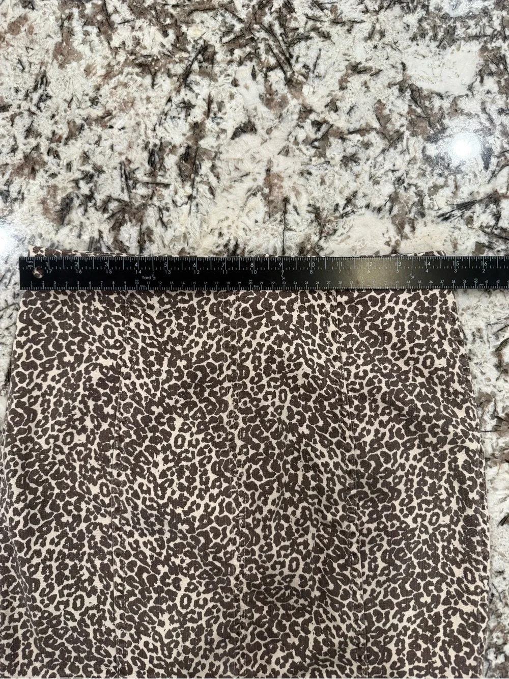 Free People Leopard Print Mini Skirt in Brown and Cream
